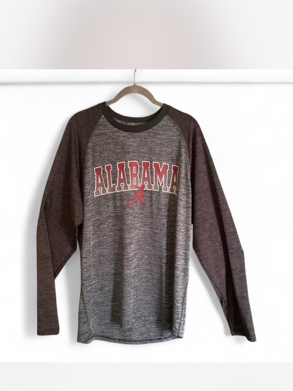 Men’s Colosseum Alabama Gray & Charcoal Marled Crew Neck Tee Size M